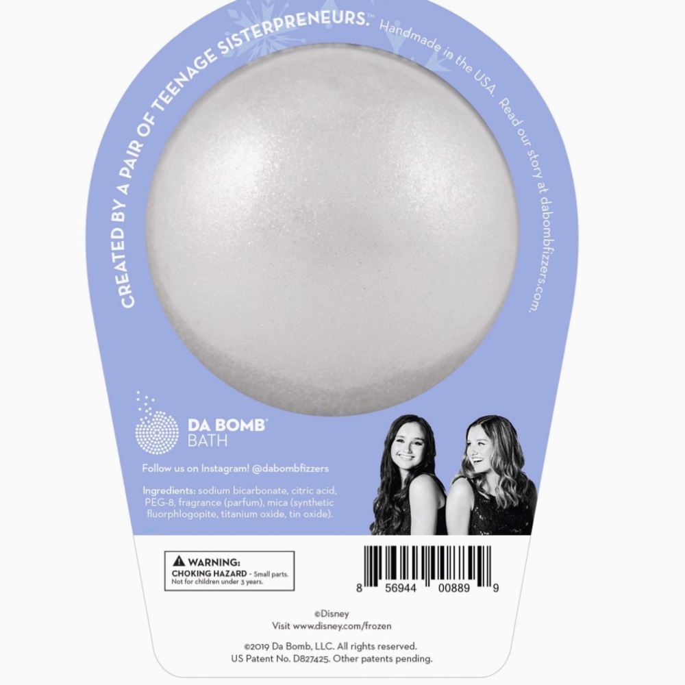 NEW Da Bomb Frozen II Olaf Bath Bomb White Shimmer Glitter Fizzer 7 Ounce Toy - Picture 2 of 3
